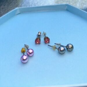 Various hypoallergenic earring studs